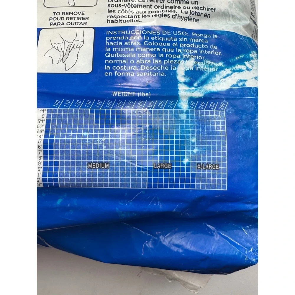 ProCare Plus Protective Underwear Maximum Absorbency Large 44-58in 50 Count Pack